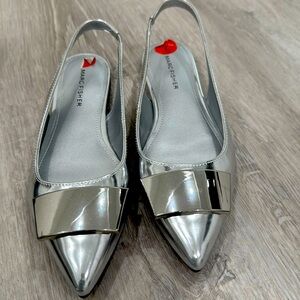 Brand New silver Marc Fisher flats